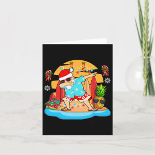 Dabbing Kerstman Zonnebril Met Ananas Watermeloen Kaart