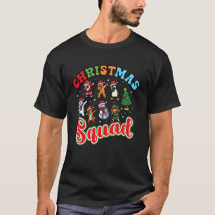 Dabbing Kerstploeg Santa Familie Bijpassende Xmas T-shirt