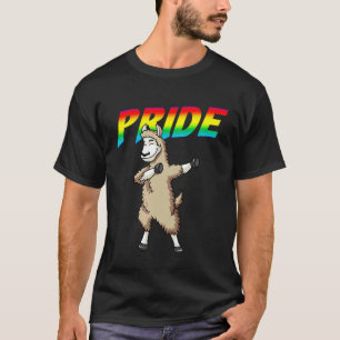 Dabbing Lama Lesbisch Biseksueel Homoseksueel LGBT T-shirt