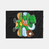Dabbing Leprechaun Baseball St Patricks Day Irish  Fleece Deken (Voorkant (Horizontaal))