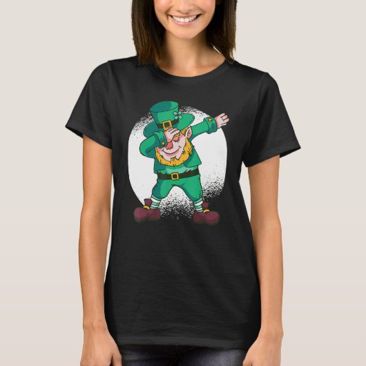 Dabbing Leprechaun Funny Dancing Leprechaun St Pat T-shirt (Voorkant)