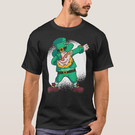 Dabbing Leprechaun Funny Dancing Leprechaun St Pat T-shirt (Voorkant)