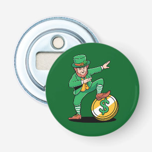 Dabbing Leprechaun Grappig St Patrick's Day Button Flesopener
