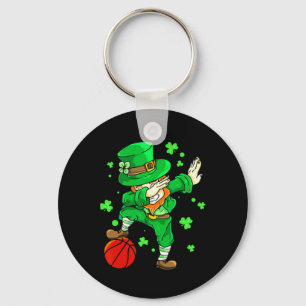 Dabbing Leprechaun St Patricks Day Boys Man Basket Sleutelhanger
