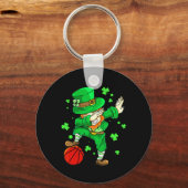 Dabbing Leprechaun St Patricks Day Boys Man Basket Sleutelhanger (Voorkant)