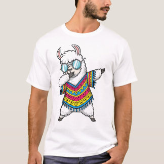 Dabbing Llama Funny Cute Dab Dance T-shirt