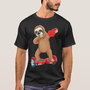 Dabbing Luiaard rijdend op hoverboard Kinderen Ska T-shirt