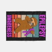 Dabbing Luiheid Epilepsie Convulsies Awareness Rib Fleece Deken (Voorkant (Horizontaal))