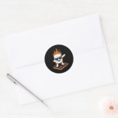 Dabbing Marshmallow Camping S'mores Kawaii S'mores Ronde Sticker (Envelop)