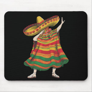 Dabbing Mexicaanse Poncho Cinco De Mayo Feest Part Muismat