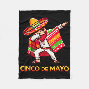 Dabbing Mexicaanse Poncho Cinco De Mayo Fiesta 3 Fleece Deken