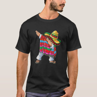 Dabbing Mexican Poncho Cinco De Mayo boys Mannen S T-shirt