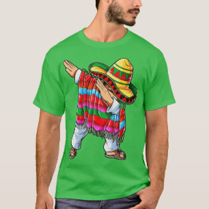 Dabbing Mexican Poncho Cinco de Mayo Boys Mannen S T-shirt