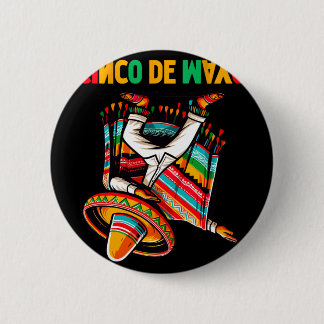 Dabbing Mexican Poncho Cinco De Mayo Fiesta 5  Ronde Button 5,7 Cm