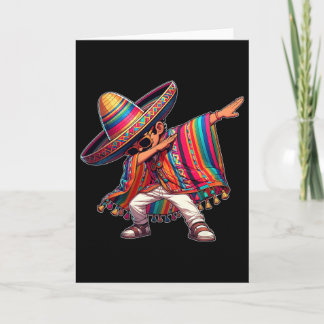 Dabbing Mexican Poncho Cinco De Mayo Men Sombrero  Kaart