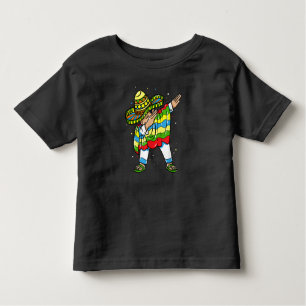 Dabbing Mexican Poncho Sombrero Cinco de Mayo Part Kinder Shirts