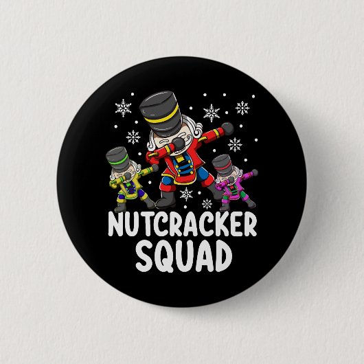 Dabbing Notenkraker Neef Squad Grappige Matching Ronde Button 5,7 Cm (Voorkant)