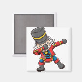 Dabbing nutcracker squad matching kerstmis magneet (Voorkant / Achterkant)