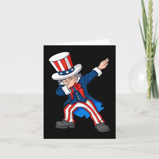 Dabbing ome Sam 4 juli Dab booys Girls Kinder Kaart (Voorkant)