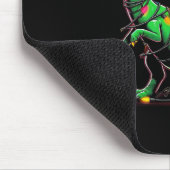 Dabbing Oosterse Korthaar op Xmas Lights Dinosauru Muismat (Hoek)