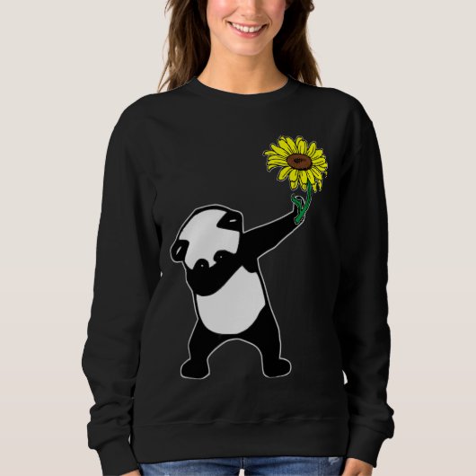 Dabbing Panda Beer Sunflower Autisme Awareness Trui (Voorkant)