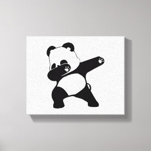 Dabbing Panda, Funny Panda dab dans Canvas Afdruk