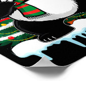 Dabbing Panda Santa Christmas Kids Boys Men Xmas B Poster (Hoek)