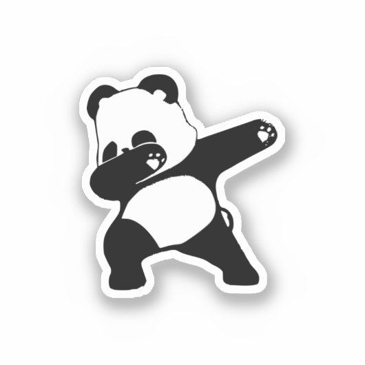 Dabbing Panda Sticker (Voorkant)