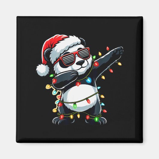 Dabbing Panda Xmas For Kids Boys Girl Panda Lover Magneet (Voorkant)