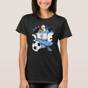 Dabbing Penguin Argentina Soccer Fans Jersey Footb T-shirt
