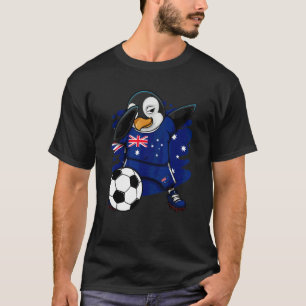 Dabbing Penguin Australia Soccer Fans Jersey Footb T-shirt