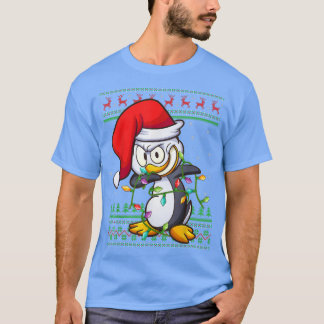 Dabbing Penguin Bird Xmas licht Ugly Penguin Chri T-shirt