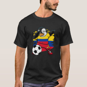 Dabbing Penguin Colombia Soccer Fans Jersey Footba T-shirt