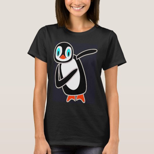 Dabbing Penguin Cool Penguin Dab Dance Dancing Cut T-shirt (Voorkant)