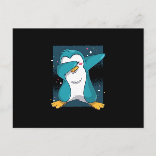 Dabbing Penguin Dab Penguin Briefkaart (Voorkant)