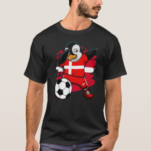 Dabbing Penguin Denmark Soccer Fans Jersey Footbal T-shirt