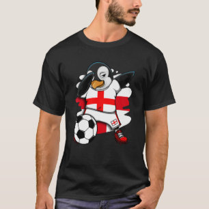 Dabbing Penguin England Soccer Fans Jersey Footbal T-shirt