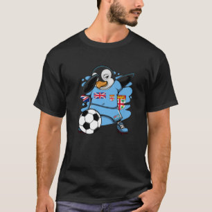 Dabbing Penguin Fiji Soccer Fans Jersey Flag Footb T-shirt