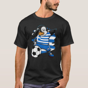 Dabbing Penguin Greece Soccer Fans Jersey Football T-shirt