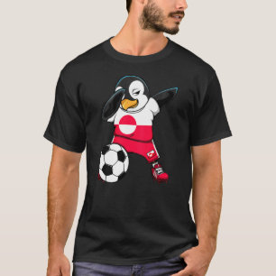 Dabbing Penguin Greenland Soccer Fans Jersey T-shirt