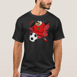 Dabbing Penguin Marokko Soccer Fans Jersey Footbal T-shirt
