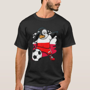 Dabbing Penguin Poland Soccer Fans Jersey Football T-shirt