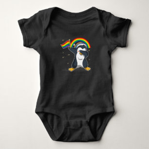 Dabbing Penguin Rainbow LGBT Romper