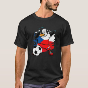 Dabbing Penguin Tsjechië Soccer Fans Jersey T-shirt