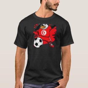 Dabbing Penguin Tunesië Voetbal T-shirt