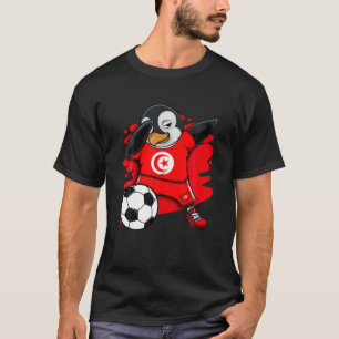 Dabbing Penguin Tunesië Voetbal T-shirt