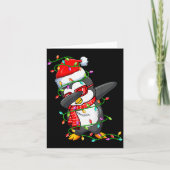 Dabbing Penguin Wearing Santa Hat - Penguin Lover  Kaart (Voorkant)