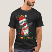 Dabbing Penguin Wearing Santa Hat - Penguin Lover T-shirt (Voorkant)