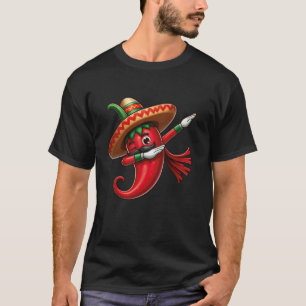 Dabbing Peper Cinco De Mayo Mexicaanse Trots Hete T-shirt
