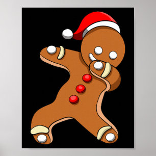 Dabbing Peperkoek Man Kerstmis Zomer Jongen Christ Poster